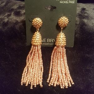 Lane Bryant rose gold tassel earrings